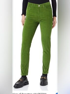 United Colors Of Benetton Olive Green Corduroy Pants